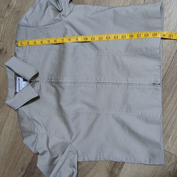 Pendleton light brown Zip Front women's Jacket blazer Size 12 - Picture 5 of 7